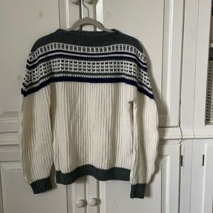 Rugby sportswear vintage mock neck long sleeve grandpa men’s sweater